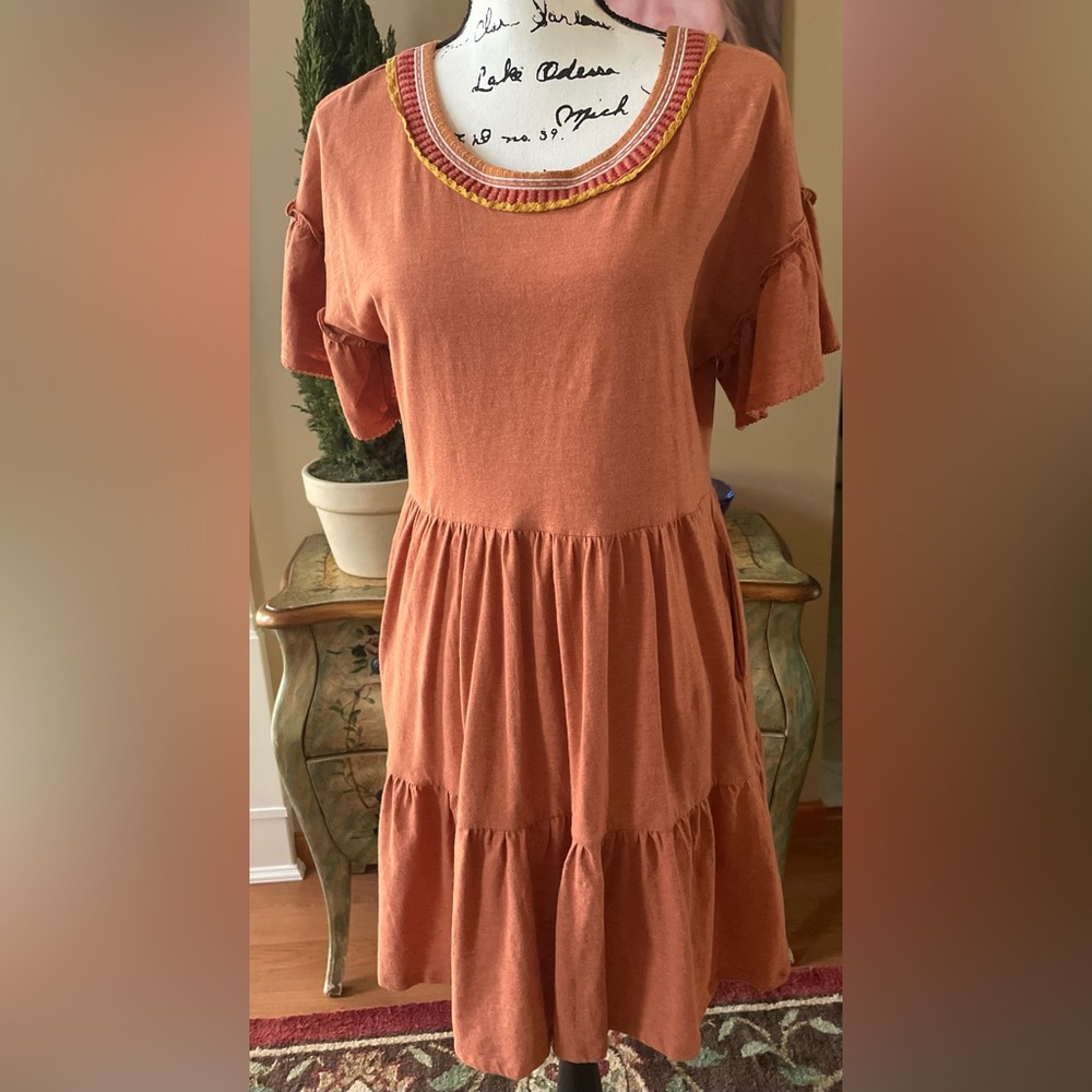 “MATILDA JANE” Terracotta Casual Cotton Dress.
Size: S - Picture 7 of 7